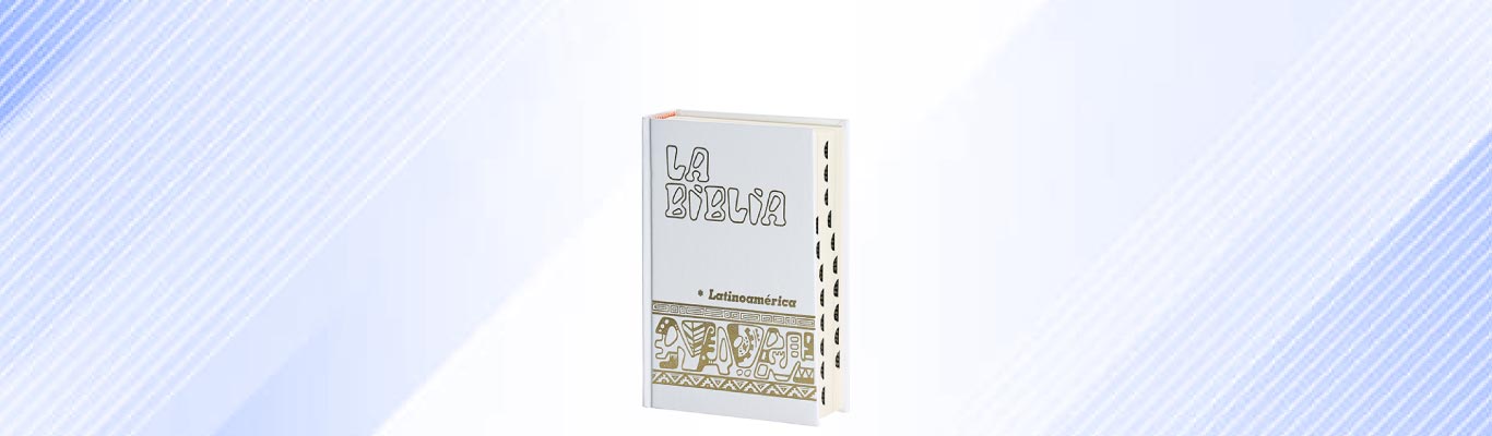 La Biblia Latinoamérica bolsillo cartoné blanca con uñeros