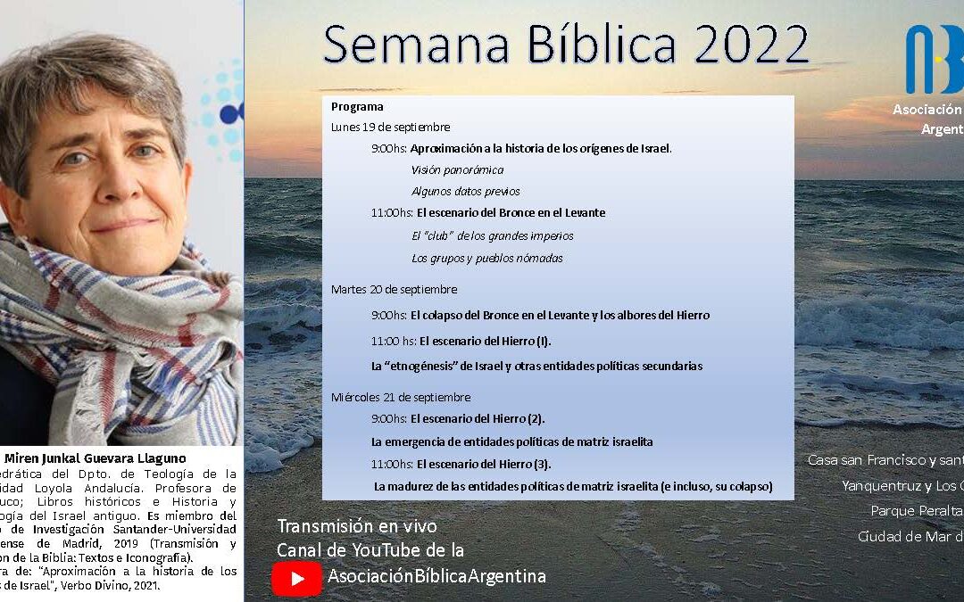 Semana Bíblica de la Asociación Bíblica Argentina 2022: en busca de los orígenes de Israel